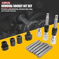 Vista 6 de EVTSCAN Kit de herramientas de extracción de polea de rueda libre de alternador, acero al carbono tratado térmicamente, ajuste de precisión