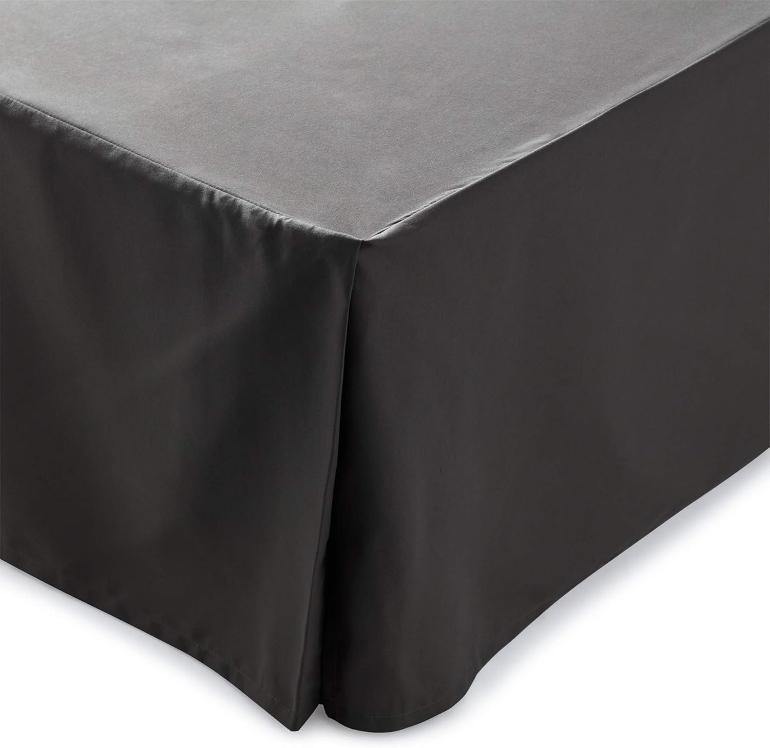 Linenspa 14 Inch Wrinkle and Fade Resistant-Machine Washable-Easy Use Pleated Microfiber Bed Skirt, King, Graphite