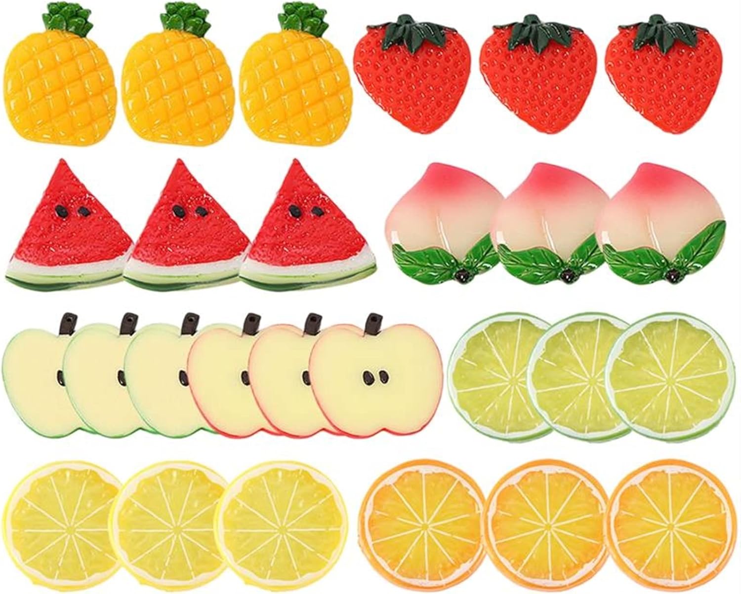 CAREG 27pcs Lifelike Artificial Fruit Decorative Set Simulated Artificial Fruit Photography Prop Home Decor Accessories Window Display (Color : Multi)