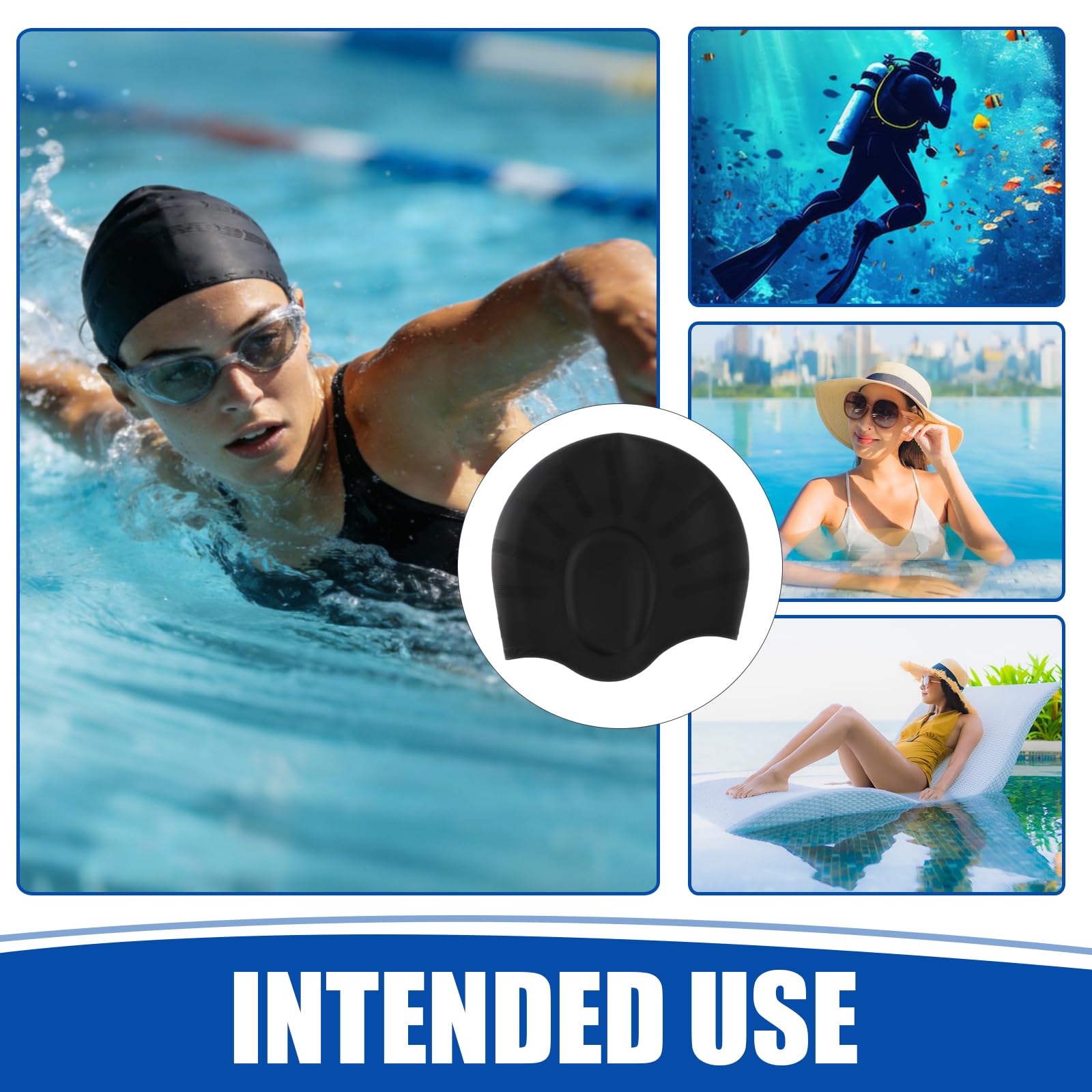 Acheter Bonnet de bain en Silicone pour adultes, bonnet doux, haute Acheter Bonnet de bain en Silicone pour adultes, bonnet doux, haute