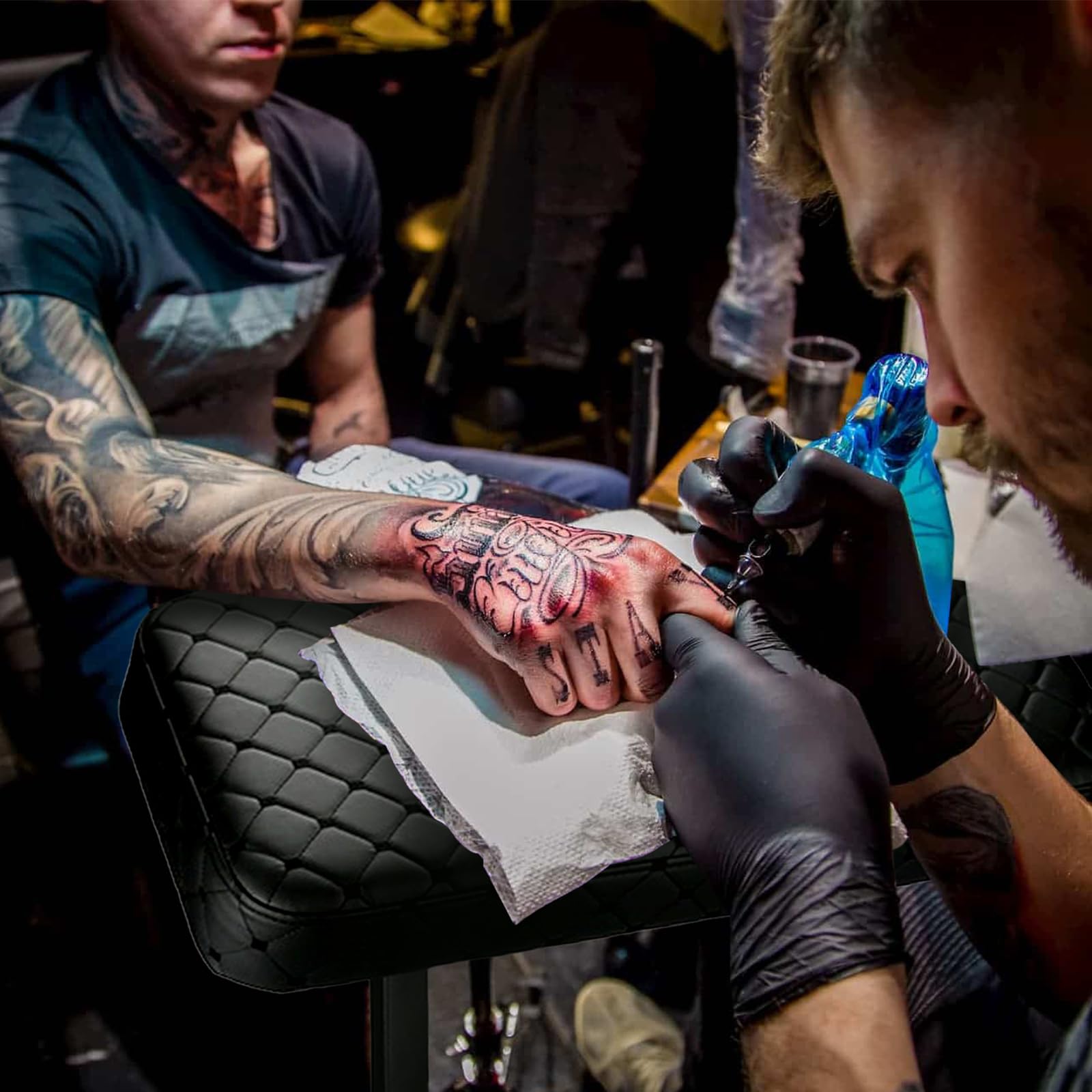 LIROPAU Tattoo Armrest Stand mit Tablett, Höhen und Neigungsverstellung | Tattoo-Armlehne mit rutschfester Unterseite für Studio- und Salon-Tattoos
