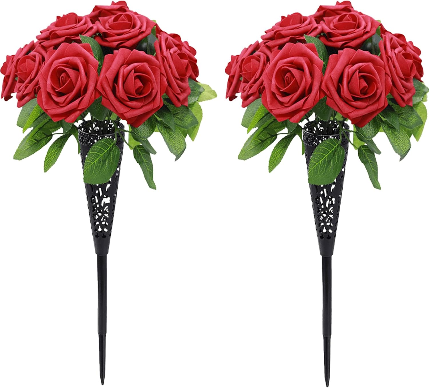 bocola 22 Red Rose Artificial Flowers with 2 Plastic Singapore Ubuy