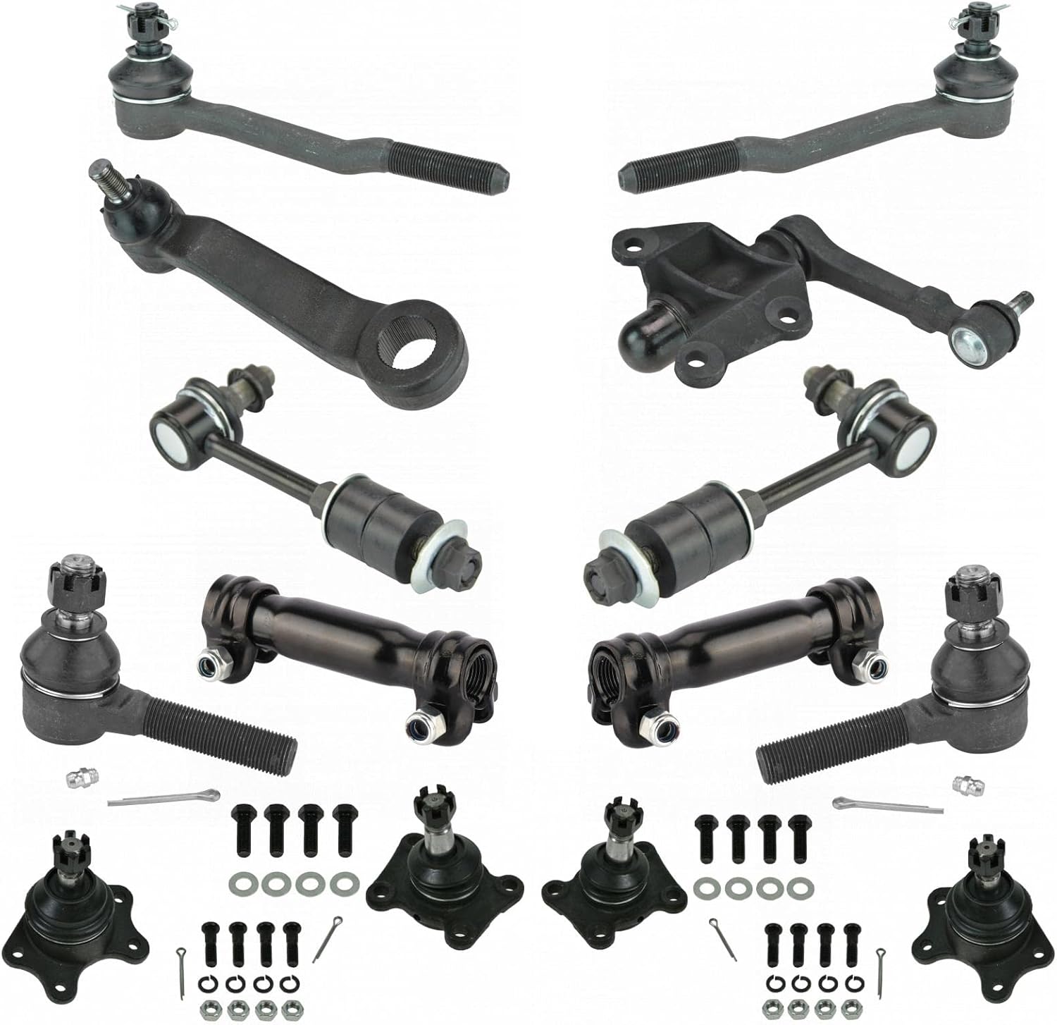 Ball Joints Tie Rods Sway Bar Links Pitman Arm Kit for 1990-1991 Toyota 4Runner - Front