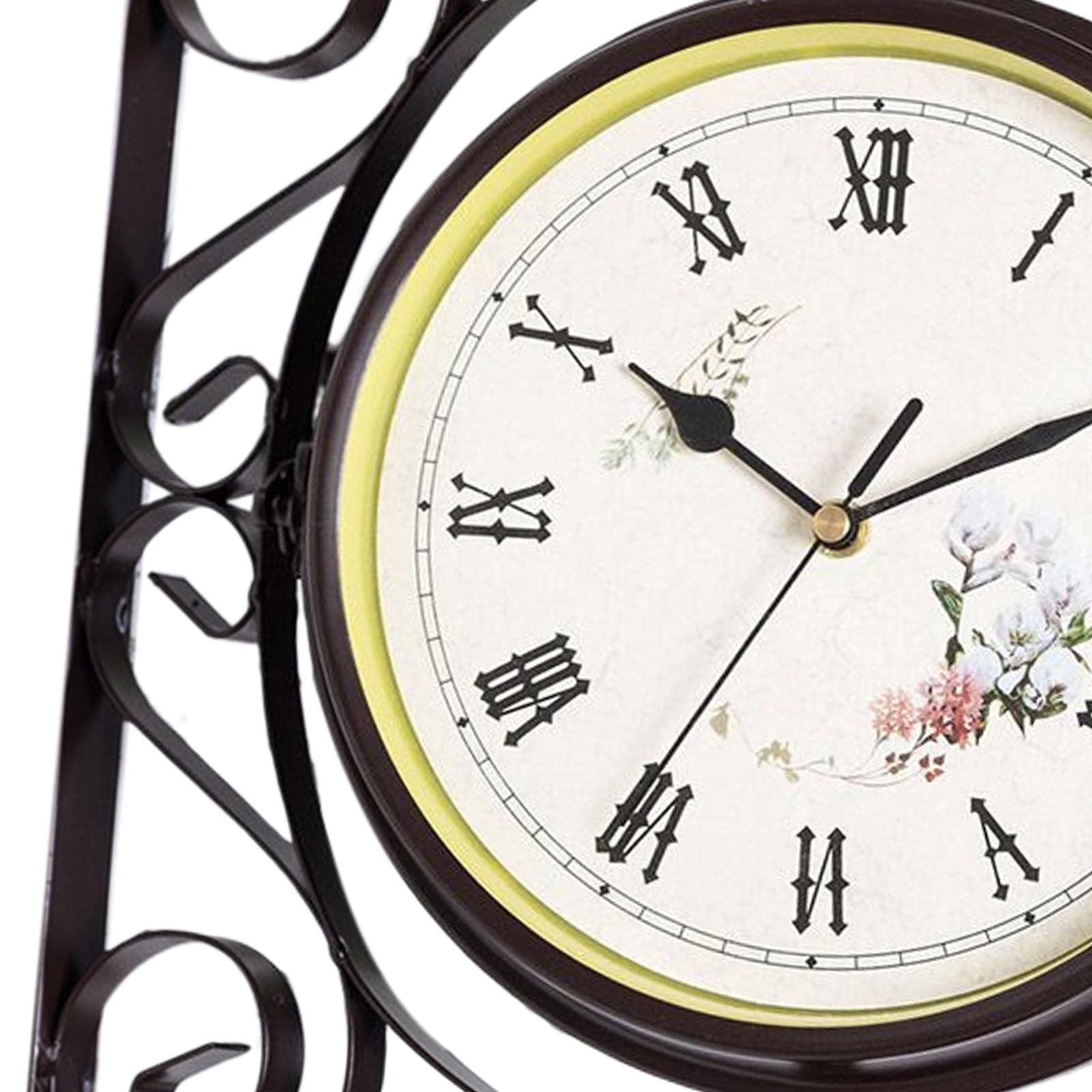 LOVIVER Reloj de Pared de Doble Cara de Estilo Retro, Relojes de Montaje en Pared batería silenciosos para Sala de Estar, hogar, Interior,