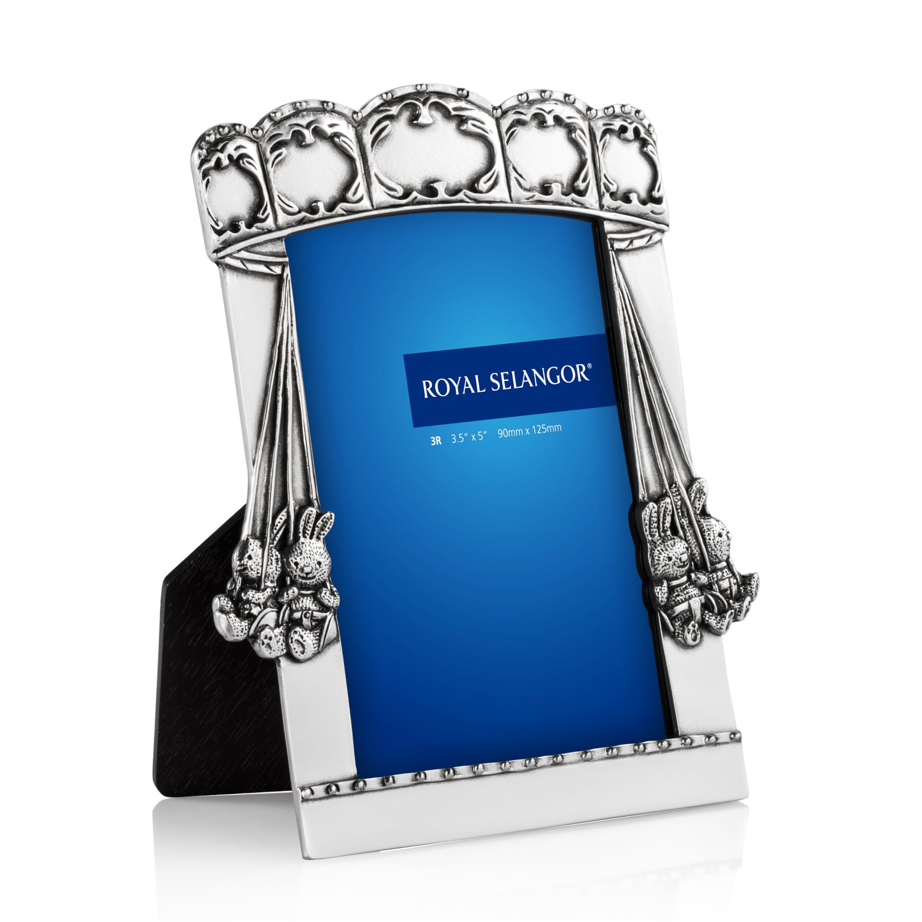 Royal Selangor Hand Finished Bunnies Day Out Collection Pewter Carousel Photo Frame (3R) Gift