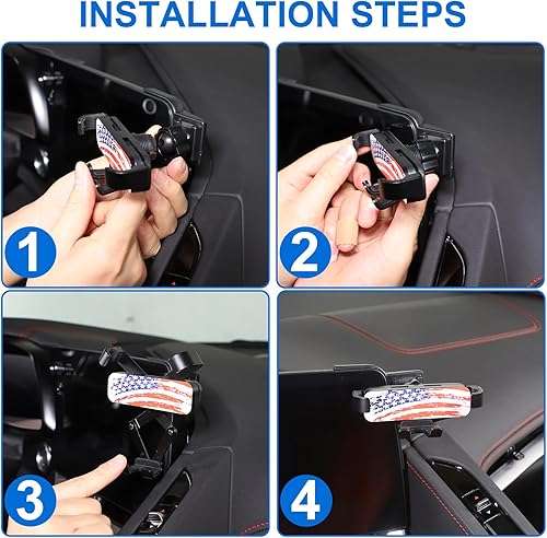 Miniatura 7 de Daeiclru Soporte de teléfono para automóvil compatible con Chevrolet Corvette C8 2020-2023, soporte para teléfono móvil para pantalla de navegación