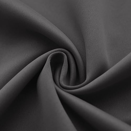 Miniatura 6 de Mrs.Naturall Cortinas opacas de color gris oscuro para ventana de sótano, puertas pequeñas, 36 x 16 pulgadas de largo