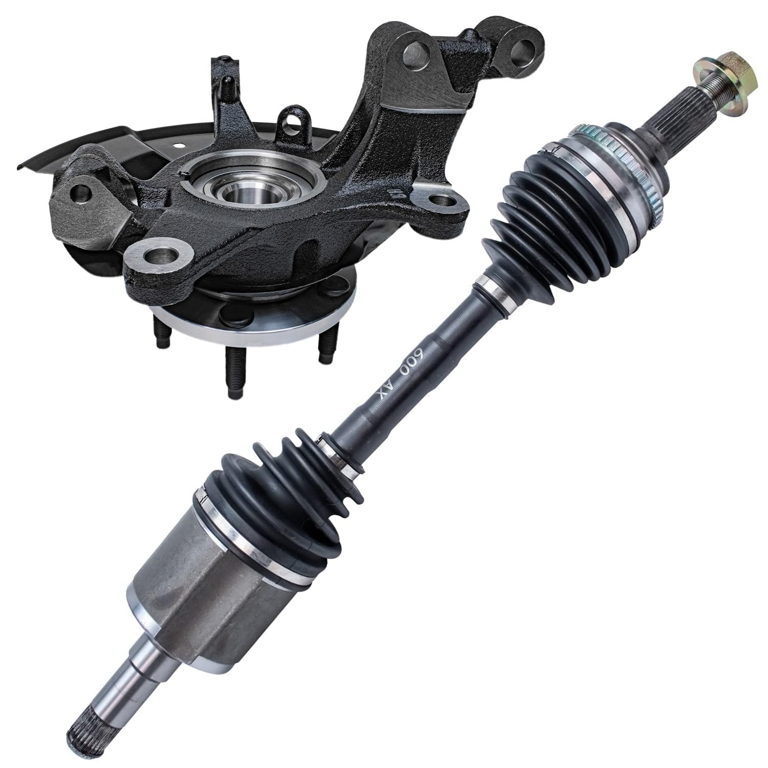 Detroit Axle - Front Left Steering Knuckle CV Axle for 07-10 Ford Edge