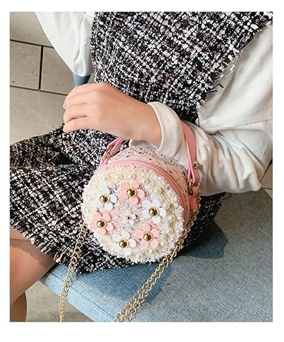 Aibearty Mini Crossbody Bag Girls Purse Pearl Flower Shoulder Handbags With Chain #TOP6