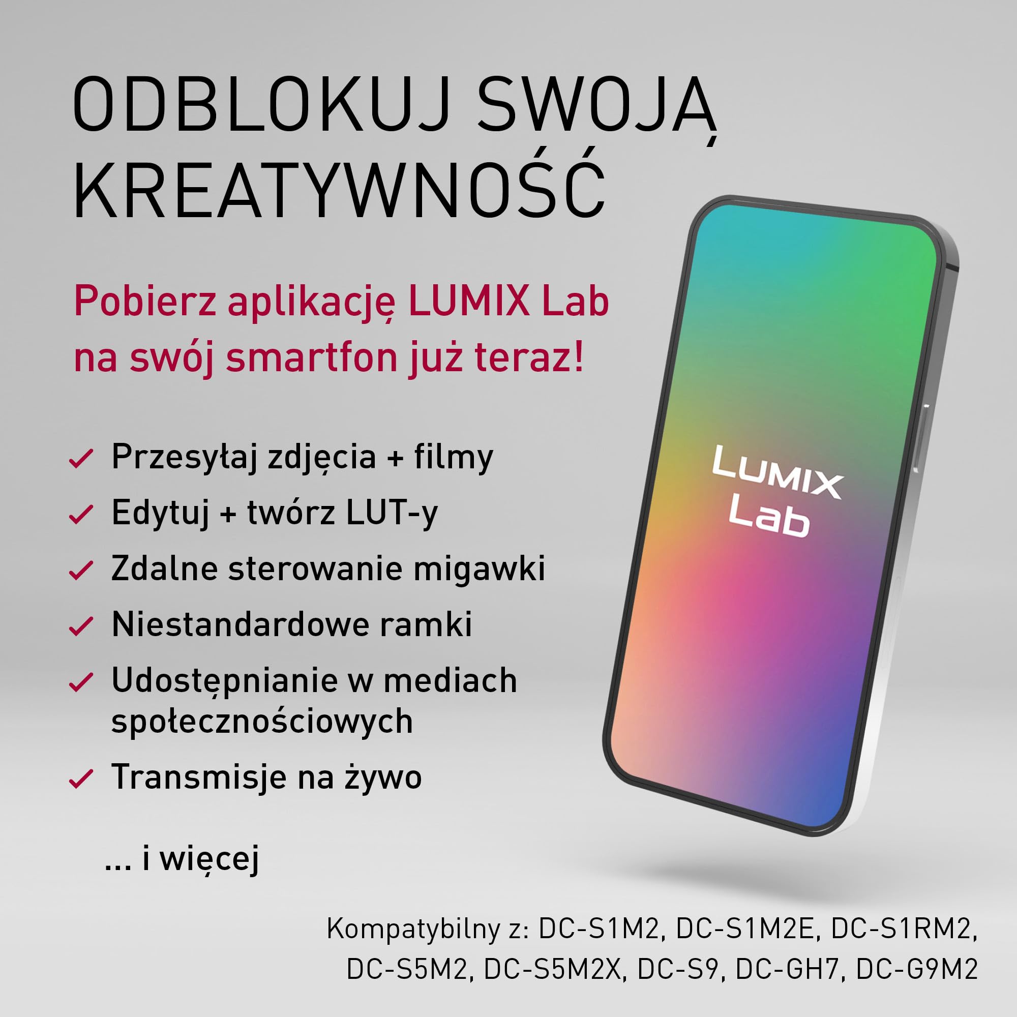 Panasonic LUMIX DC-S1M2E | Pełnoklatkowy aparat bezlusterkowy, 24MP, 4K 120p, 5.1K 60p Open Gate, ProRes RAW, fazowy Hybrydowy AF, L-Mount, sam korpus, czarny