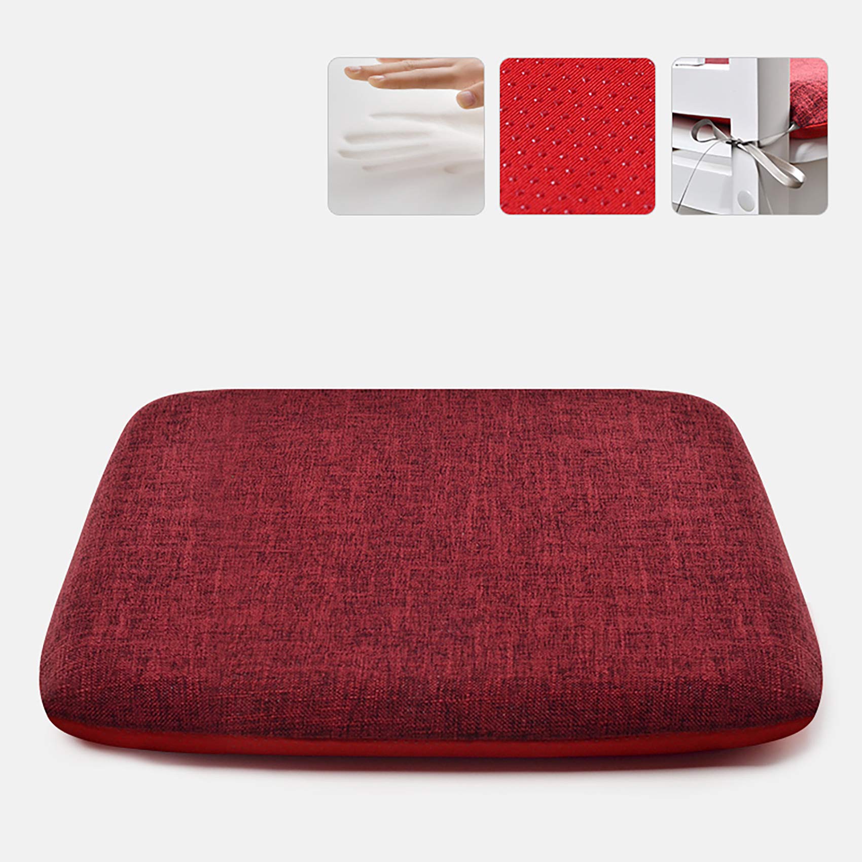 Pas-glisser Galette De Chaise Coussins De Siège,Carré Mousse