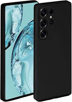 ONEFLOW Soft Case for Samsung Galaxy S25 Ultra Silicone Case with Camera Protection Silicone Case with Raised Screen Protection Back Cover Protective Case Soft Mobile Phone Case Black