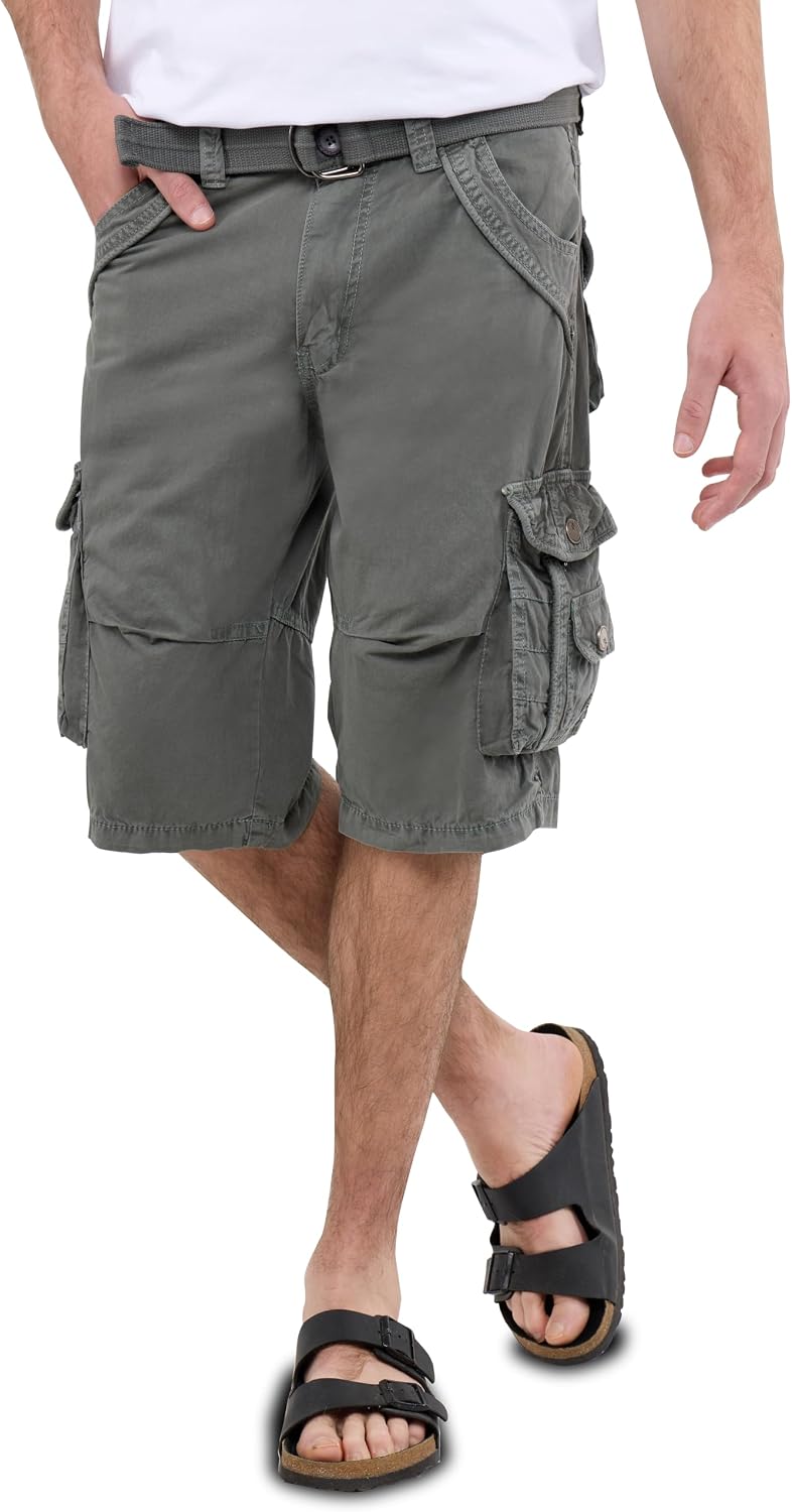 X RAY Mens Cargo Shorts Camo & Solid Colors 12.5" Inseam Knee Length Classic Fit Multi Pocket (Big and Tall Shorts for Men)