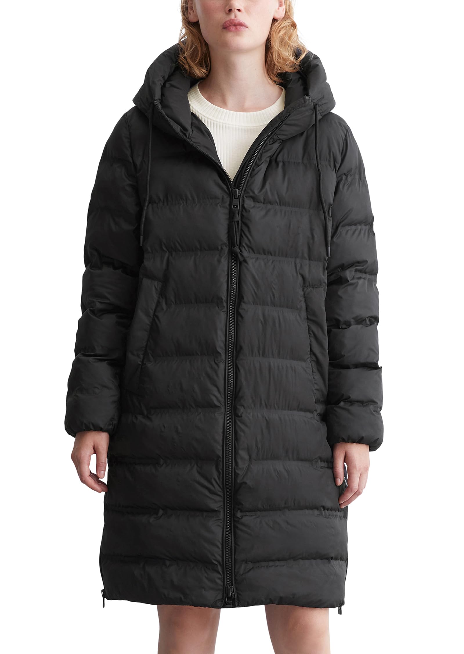 Marc O'polo Women's Black Denim Down Coat Water-Repellent Lightweight, L