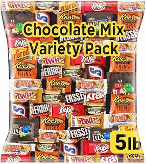 Jumblet 5lb Bulk Chocolate Variety Pack: Mini Milk & Dark Bars, Individually Wrapped for Parties, Offices & Holidays