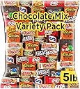 Chocolate Assorted Bulk Candy Variety Pack 5lb - Mini Chocolate Bars, Milk & Dark Chocolate Mix - Individually Wrapped Bulk Candy for Office Snacks, Party Favors and Treat Bags