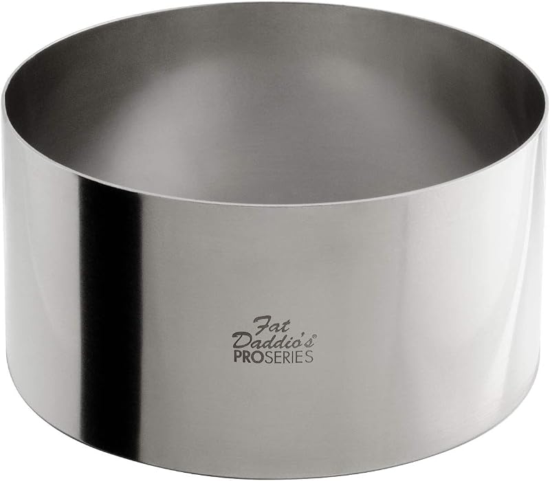 Fat Daddio's SSRD-6030 Cake & Pastry Ring, 6 x 3 Inch, Silver