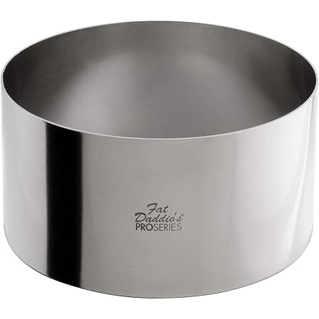 Fat Daddio's Stainless Steel Round Cake & Pastry Ring, 6 x 3 Inch