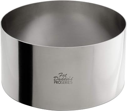 Fat Daddio's SSRD-6030 Cake & Pastry Ring, 6 x 3 Inch, Silver