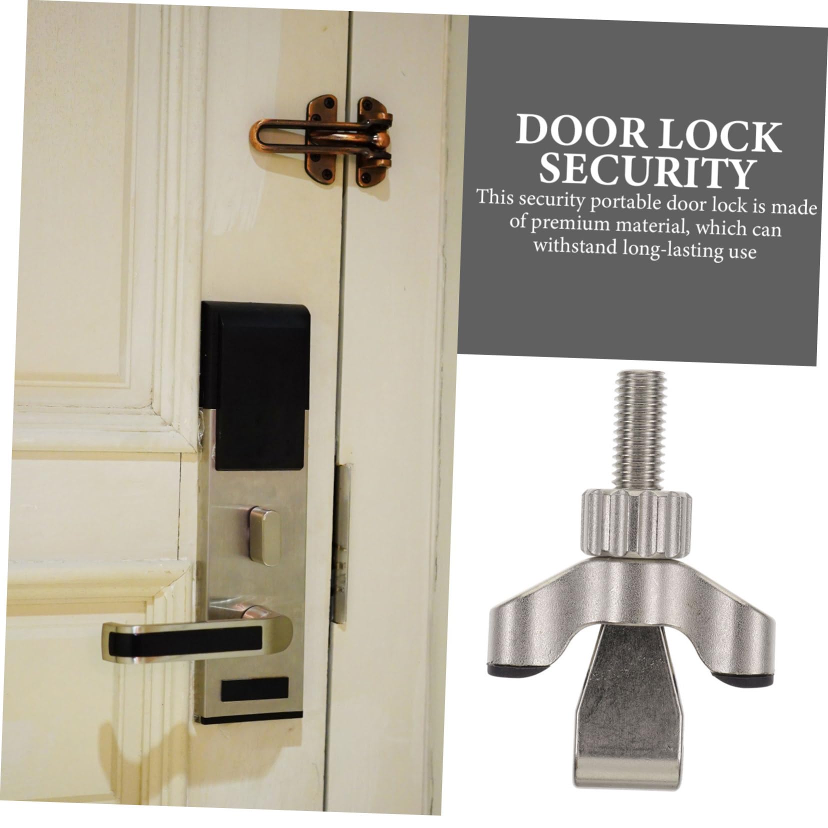 UKCOCO Serrure de Porte Portable de Verrou pour Voyage pour Sécuriser Vos Entrées