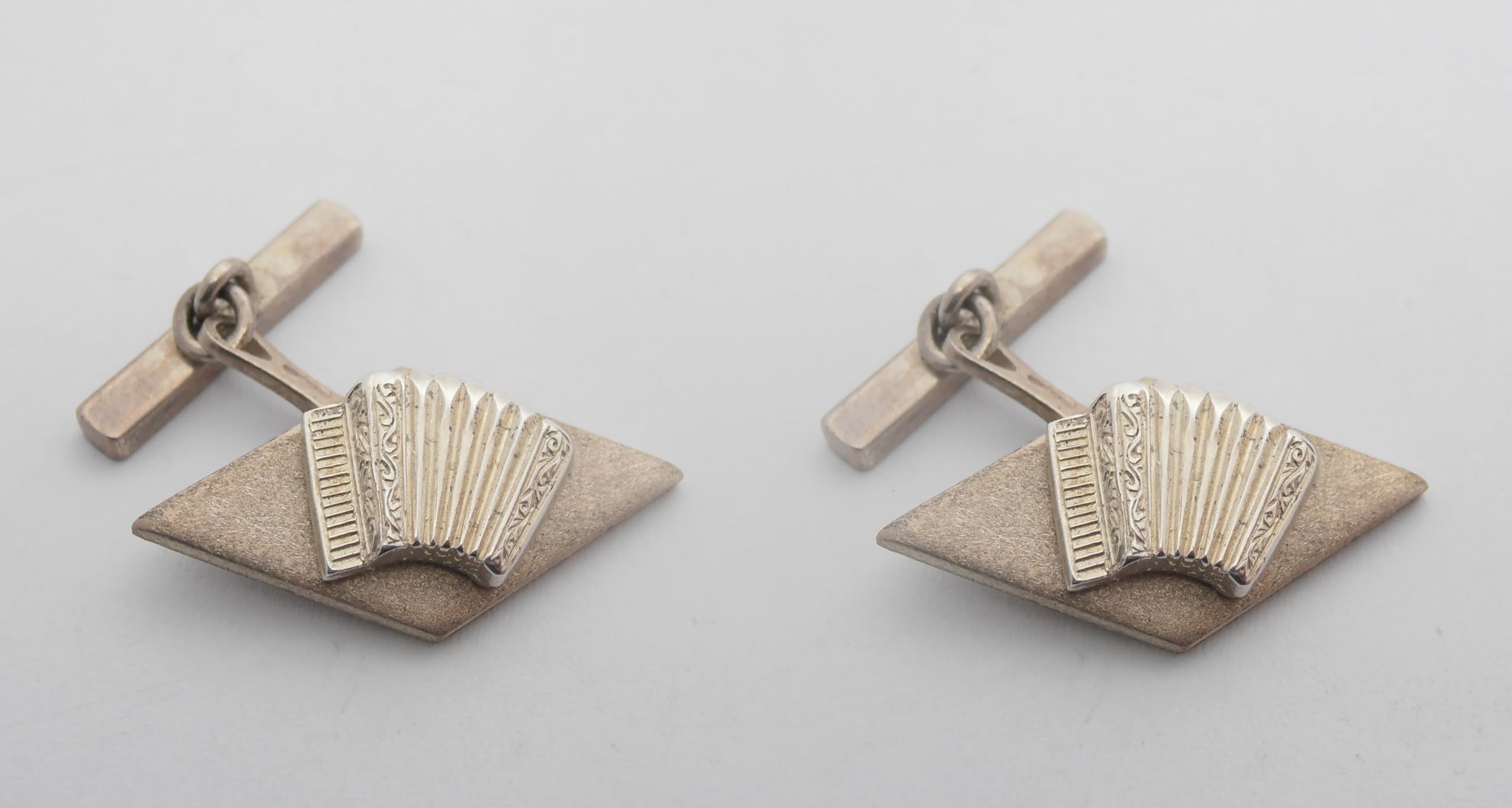 Fisarmonica : Gemelli in Argento 925 - Strumento Musicale - Musicista - Musica