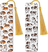 Vista 37 de WIRESTER Juego de 2 marcapáginas de metal con borla dorada clara para estudiantes, lectores, profesores, amantes de los libros, posturas divertidas