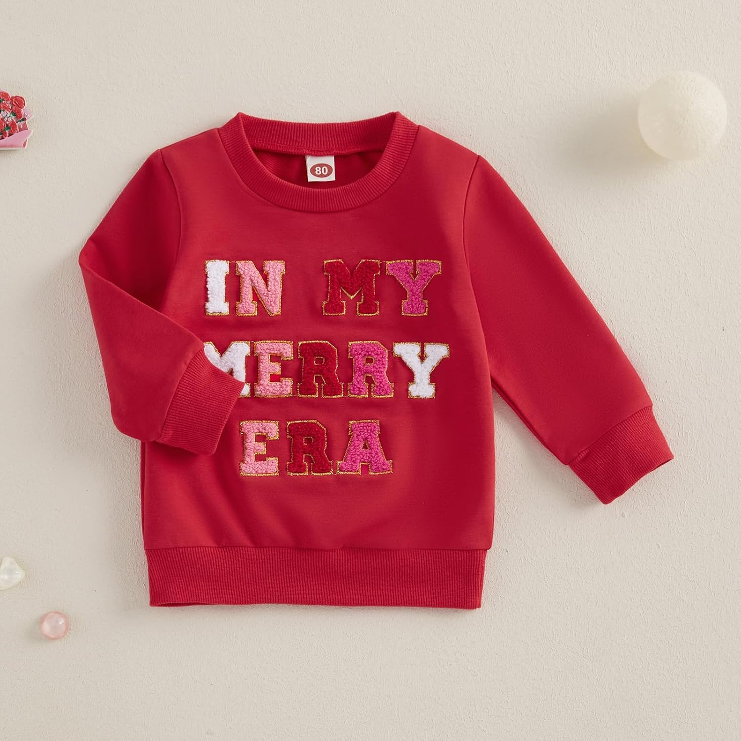 Toddler Boy Girl Cute Long Sleeve Holly Jolly Oversized Sweatshirts Infant Newborn Baby Christmas Clothes