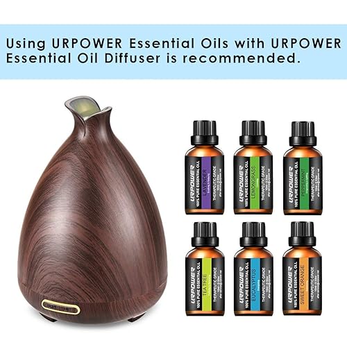 Miniatura 2 de URPOWER Aceites esenciales 6 aceites esenciales de aromaterapia mejorados aceites esenciales 100 puro lavanda menta naranja dulce eucalipto árbol de