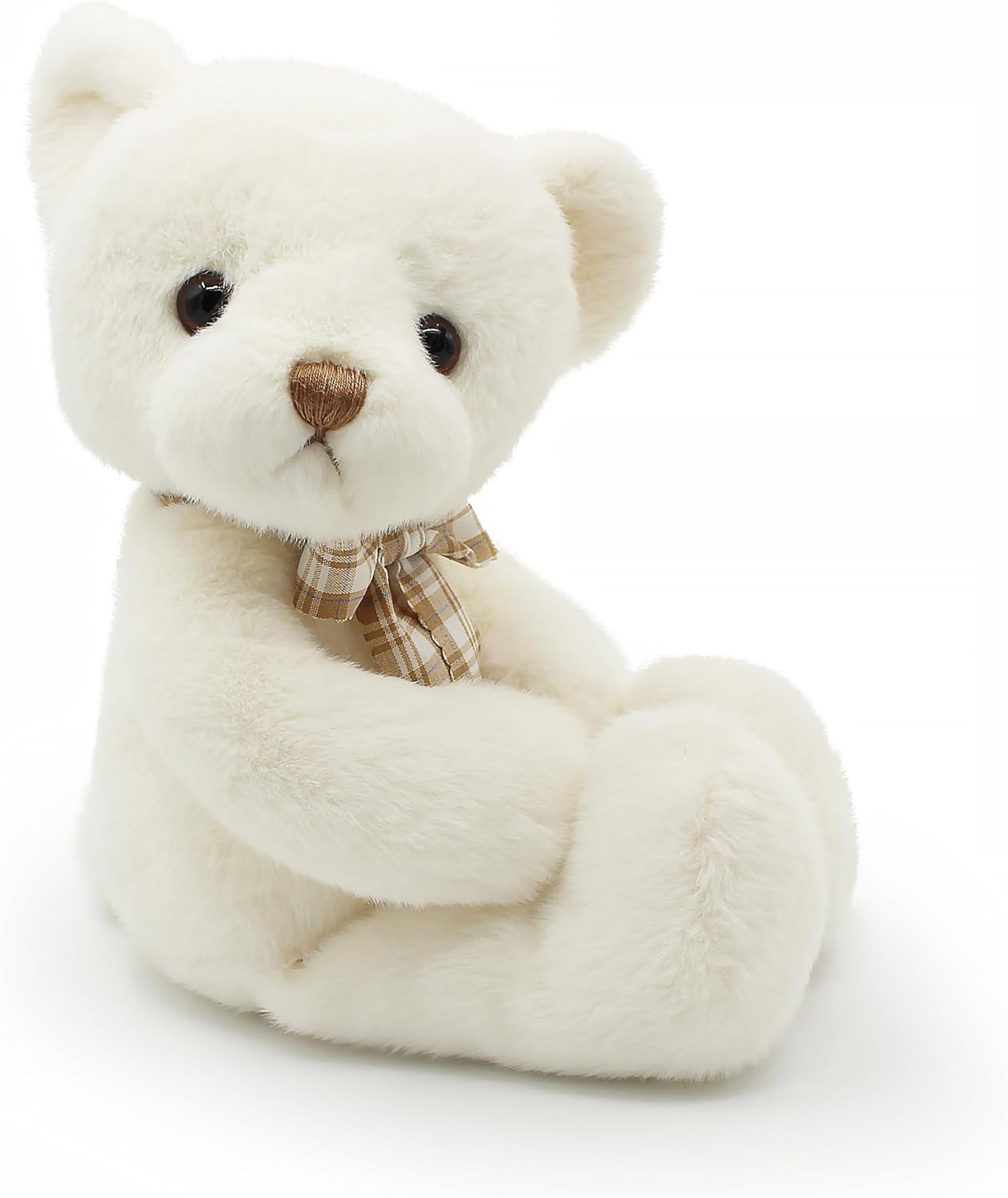 suepcuddly Small Magnet Teddy Bear Stuffed Animal Cute Plush Toy for Girl 12" (White)