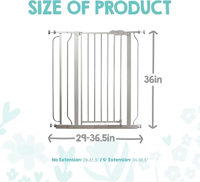 Regalo Safety 36 Extra Tall Baby Gate, Bottom of Stairs & Doorways