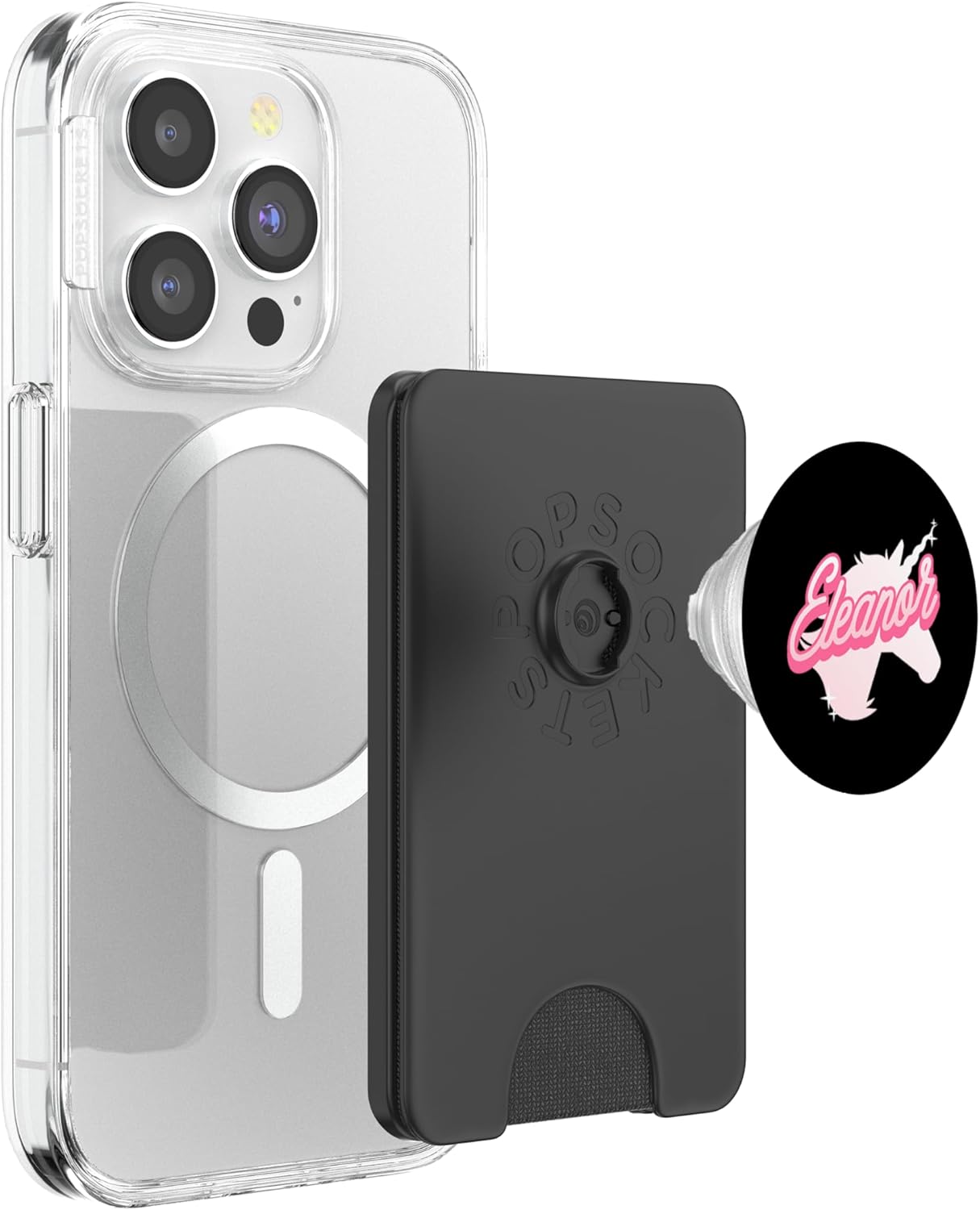 Eleanor Name Gift Personalized Unicorn Theme Party PopSockets PopWallet for MagSafe