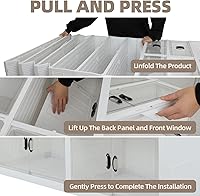 Vista 6 de Dollate Zapatero plegable de 9 niveles, 36 pares, gran almacenamiento de zapatos con puerta magnética transparente, fácil de montar y organizador