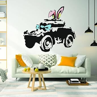 Urban Style Armored Vehicle, Cool Wall Decal Sticker Art, Aesthetic Room Decor 197 x 160