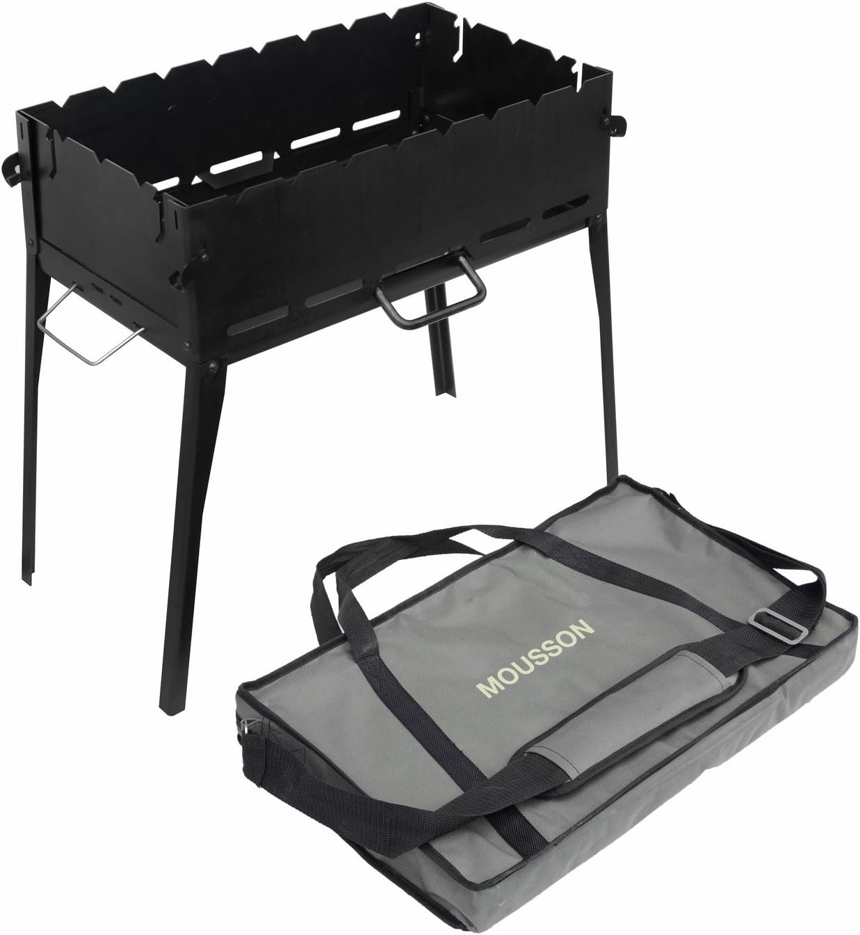 Barbecue Portable Smokki House Deux Niveaux Pour 6 Brochettes, Pliable, 2 Mm