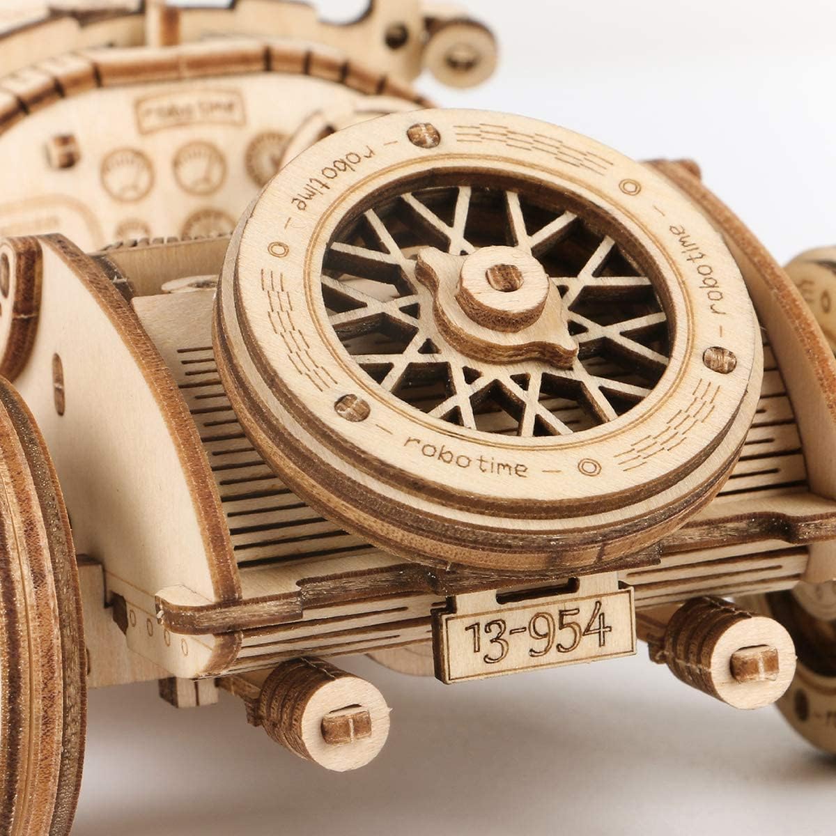 Rompecabezas de madera 3D para adultos, modelo de coche mecánico, kit de vehículos de construcción de bricolaje, juguetes para rompecabezas de cerebro, regalo para hombres y mujeres en 7