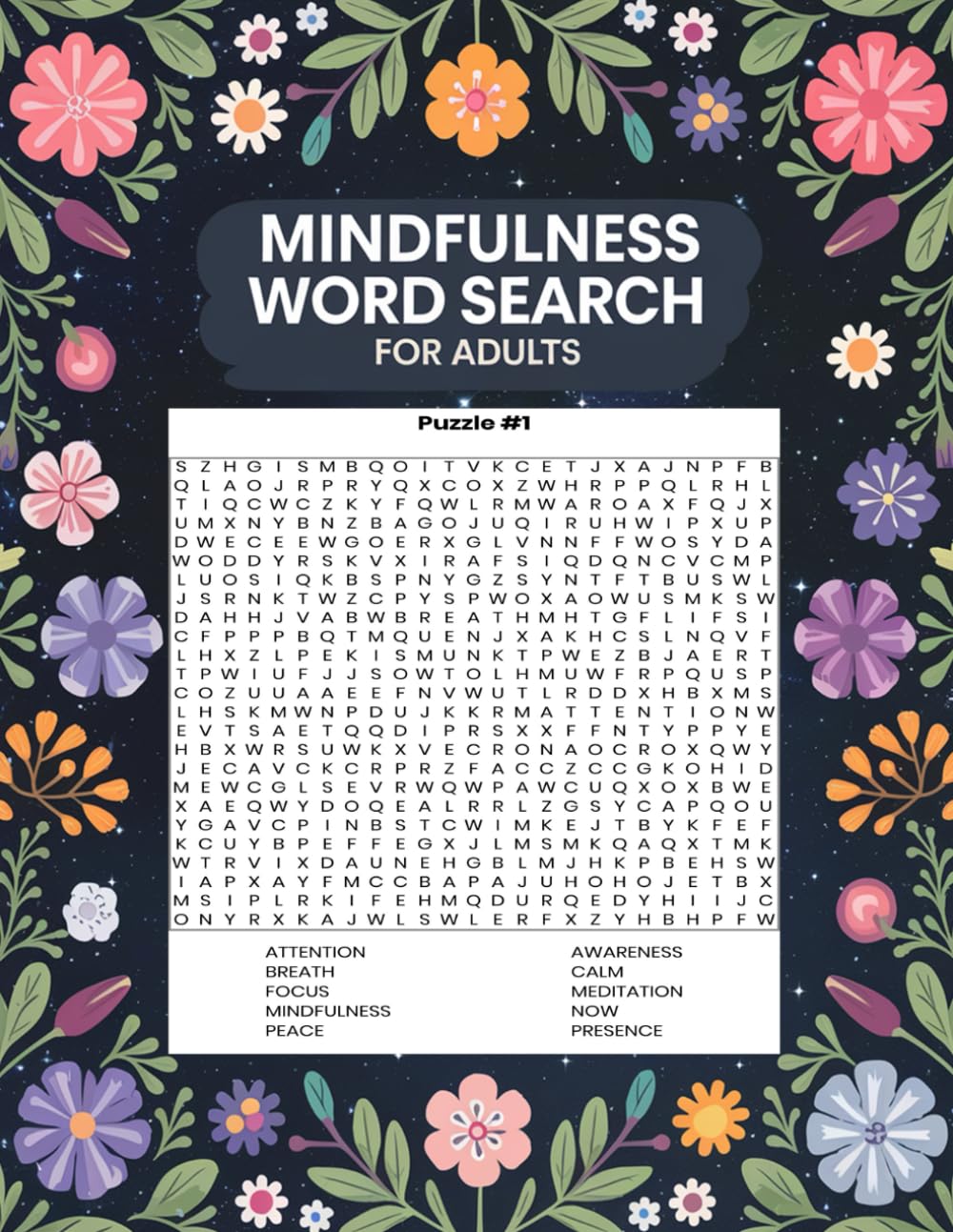 Mindfulness Word Search: A Calm & Relaxing Journey to Stress Relief and Focus
