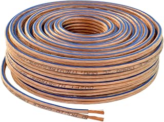 The Wires Zone Car Home Audio Speaker Wire Transparent Clear Cable 16AWG 16/2 Gauge (25 feet)