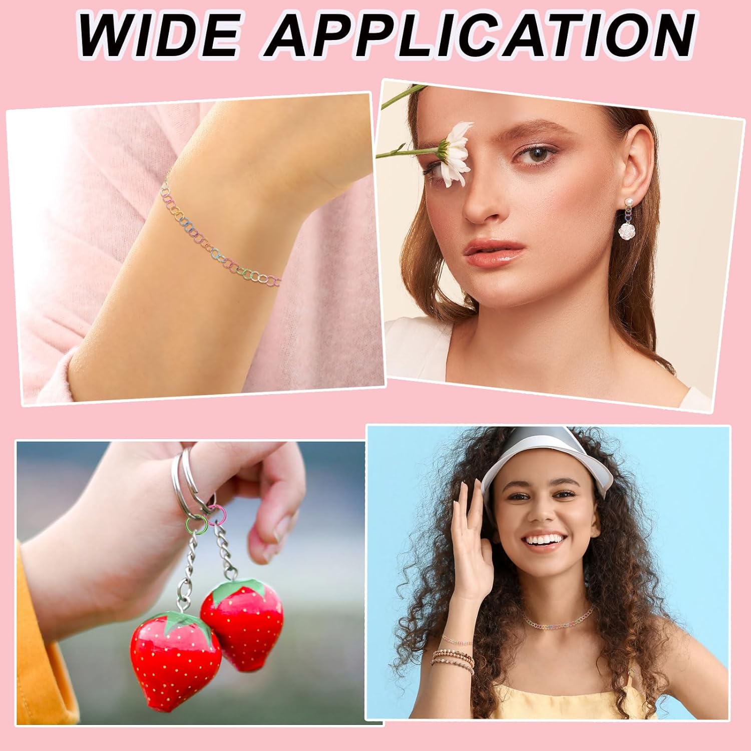 PATIKIL Open Jump Rings, 2400 Pcs 10mm Round Ring Charm Loops Connector for Jewelry Making Supplies DIY Craft Keychains Necklaces Earrings, 24 Colors - Image 5