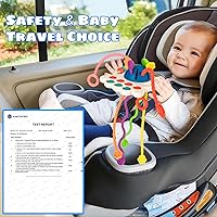 Vista 4 de Juguete Montessori para bebé, juguete de dentición de silicona de grado alimenticio para bebés de 6 a 12 a 18 meses, juguete sensorial, habilidades