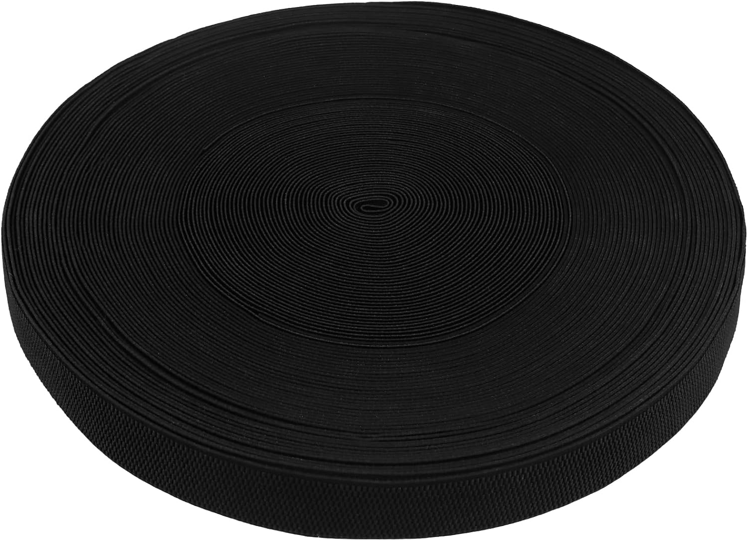 SHEUTSAN Elastic Band, 1.5 Inch Wide, 54 Yards, Black, Band Knitted Elastic for Sewing and Crafts