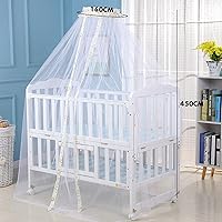 Vista 5 de Mosquitera para cuna, universal, 63.0 x 177.2 in, de encaje, decorativa, para cunas, para cunas, malla transpirable para mantener alejados a