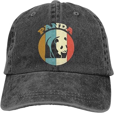 Panda Retro Vintage Jeans Baseball Cap 