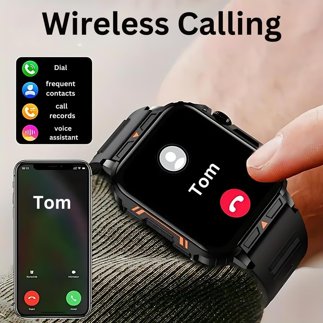 Smartwatch displaying a wireless call interface