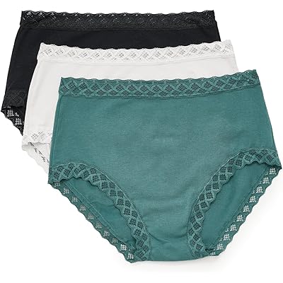 Natori Bliss Full Brief 3-Pack aspen green/coconut/black