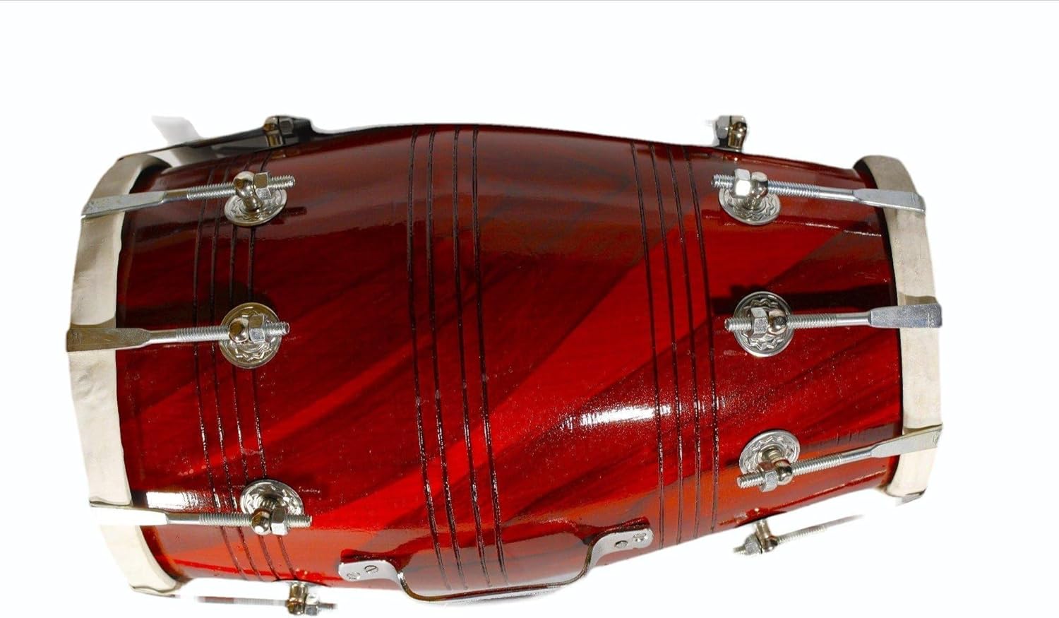 New Handmade Dholak for Bhajan and Kirtan india Traditional Dholak (Red)