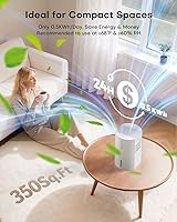 Vista 3 de Deshumidificadores para el hogar, deshumidificador de 35 onzas para baño con apagado automático y descongelación automática, deshumidificador