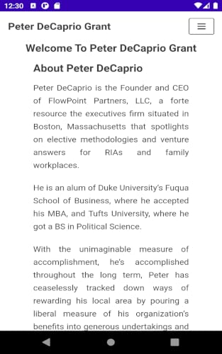 Peter DeCaprio - Grant – vue 2