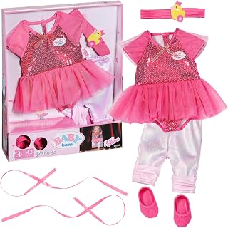 Baby born Deluxe Ballerina Outfit 834176 - Accessories for Dolls up to 43cm - Includes Tutu Dress, Leggings, Shoes, and Headband - Suitable for Kids from 3+