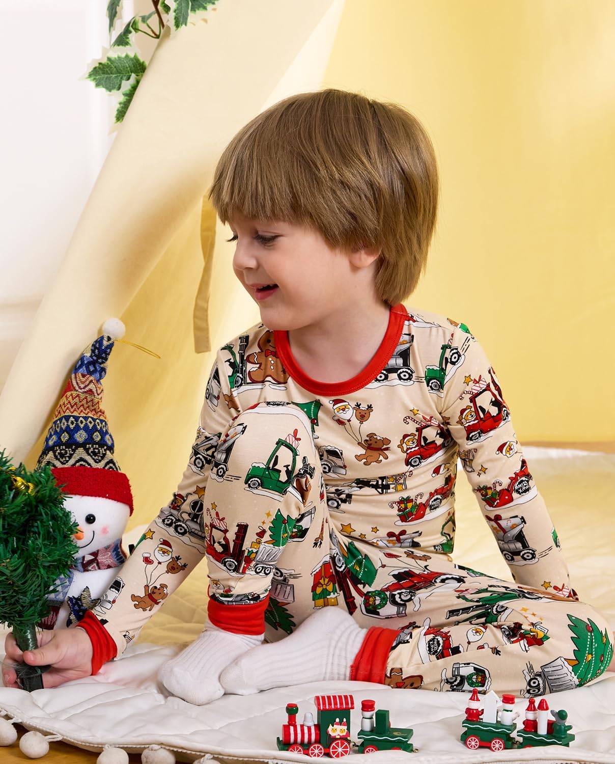 Bamboo Viscose Toddler Pajamas Boys Girls Baby 12M-8Y Pjs Sets Kids Snug fit 2pcs Long-Sleeve Sleepwear - Image 3