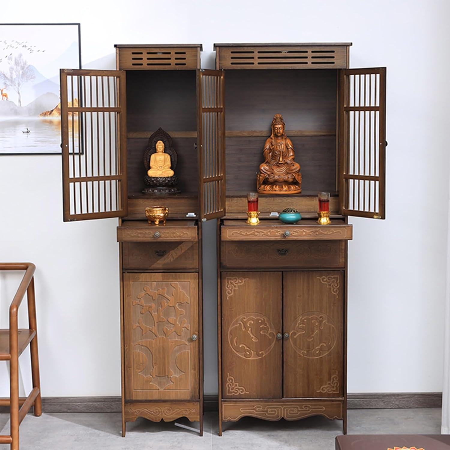 Altar Table with Storage Buddha Temple Stand Large Ceremony Table for Home